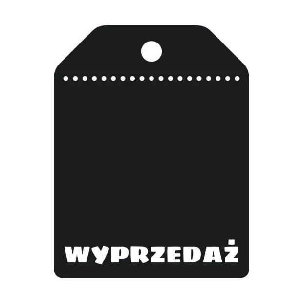 Chalkboard sale sticker 240 - Graphic design. Black background with white SALE text and perforation at the top.
