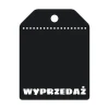 Chalkboard sale sticker 240 - Graphic design. Black background with white SALE text and perforation at the top.