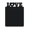 Chalk sticker love 239 - Black rectangle with LOVE text at the top and a heart in the O.