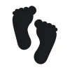 Chalk wall sticker of feet 216 - Graphic design. Two black footprints with clear toes.