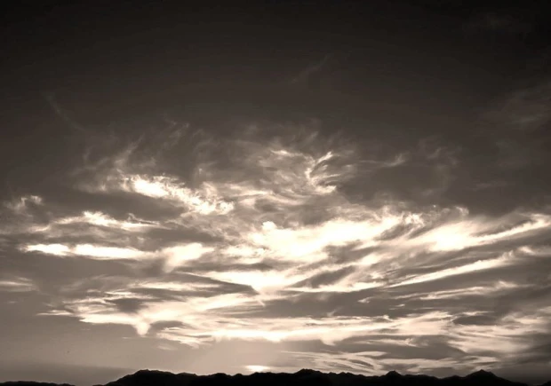 Wall mural magical sky colors FP 1527 - Graphic design featuring bright, wavy clouds against a sky backdrop.