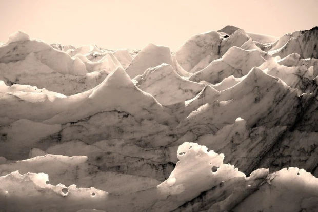 Wall mural ice FP 1689 - Graphic design featuring icy formations with sharp edges and wavy shapes.