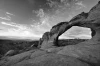 Rock Arch FP 1734 wall mural - Graphic design featuring a natural rock arch in black and white.
