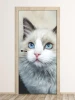 Door wallpaper of a purebred cat FP 3038 D - Styled in a bright room with neutral-colored walls.