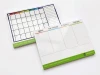 Set of printed dry-erase board samples - Graphic design. Board with grid and fields for writing.