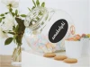 Chalk labels for jars, ellipse 002 - set of 16 - Black ellipse design with white text.