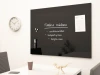 Black magnetic glass board 60x40cm - Office setup with light walls and minimalist furniture.