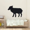 Chalkboard sticker for kids featuring a sheep - Ideal for bright children\'s rooms with natural furniture.