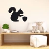 Chalkboard sticker for kids featuring a squirrel, perfect for a bright children\'s room with natural furniture.