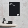 Chalkboard sticker for restaurant menu, coffee and tea design. Black rectangle with "coffee & tea" text.