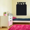 Chalk sticker love 239 - Bedroom decor with light-colored walls and furniture in shades of white and pink.