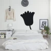 Chalkboard wall sticker flower 218 - Bedroom decor with light walls and muted furniture.