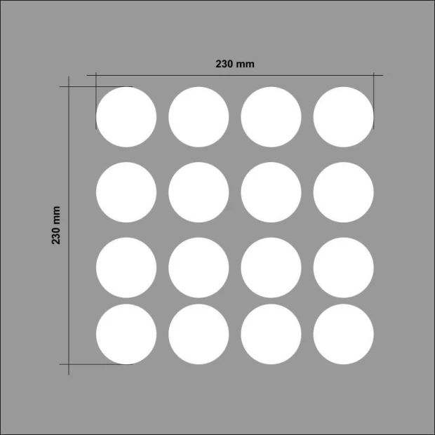 Dry-erase labels for jars, set of 16 - Graphic design. Sixty round labels in equal sizes.