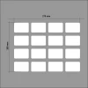 Dry-erase labels for jars, rectangular 005 - set of 16 - Graphic design. Simple rectangles in a 4x4 layout.