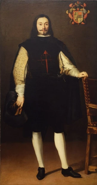 Reproduction of Portrait of Don Diego Felix de Esquivel y Aldama by Bartolome Esteban Murillo. Male figure design.