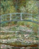 Reproduction of Bridge over a Pond of Water Lilies by Claude Monet - Graphic pattern. Bridge surrounded by water lilies.