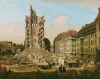 Reproduction of The Ruins of the Old Kreuzkirche by Canaletto, Bernardo Bellotto - Graphic design featuring church ruins.