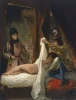 Reproduction of The Duke of Orleans with his Lover by Eugene Delacroix. The image features the characters.