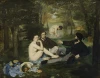 Reproduction of Luncheon on the Grass by Edouard Manet - Garden setting with green trees, grass, and figures in natural poses.
