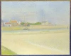 Reproduction of Der Kanal von Gravelines by Georges Seurat. The image depicts a landscape.