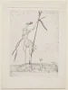 Aged Phoenix reproduction - Invention 9 by Paul Klee. Graphic design featuring a long-limbed figure holding a stick.