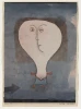 Reproduction of Fright of a Girl by Paul Klee - Graphic design featuring a figure with a large head, simple body, and round eyes.