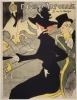 Reproduction of Divan Japonais by Henri de Toulouse-Lautrec - Graphic design. Figures in elegant attire, vivid details.