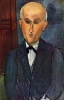 Reproduction of Max Jacob, Amedeo Modigliani - Graphic pattern. Man in a suit with clear outlines.
