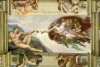 Reproduction of The Creation of Adam by Michelangelo - features the outstretched hands of God and Adam with a background.