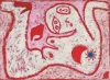 Reproduction of A Woman For Gods by Paul Klee - Graphic design featuring a figure in pink and red tones.
