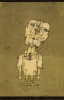 Reproduction of Ghost of a Genius by Paul Klee - Graphic design featuring a figure with an elongated head and large eyes.