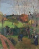 Reproduction of Le saule by Paul Gauguin. The artwork features figures in a garden with trees and landscape.