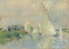 Reproduction of Regatta at Argenteuil by Auguste Renoir. The image features sailboats on water with figures.