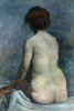 Female nude reproduction from behind by Władysław Ślewiński. A seated female figure visible from the back.