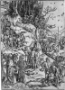 Reproduction of The Martyrdom of the Ten Thousand by Albrecht Durer - Graphic design featuring figures in various poses.