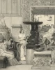 Reproduction of The Sculpture Gallery by Lawrence Alma-Tadema - Graphic design featuring figures in ancient attire.