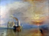 Reproduction of The Fighting Temeraire being towed to its last berth for dismantling, by William Turner - Graphic design.