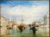 Reproduction of Venice from the Porch of Madonna della Salute by William Turner. The image features water and boats.