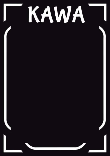 Chalkboard with coffee price list print - black rectangle with white borders and "COFFEE" text at the top.