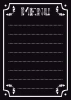 Chalkboard menu sign 002 - Graphic design. Black rectangle with white borders and MENU text at the top.