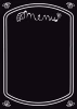 Chalkboard menu sign 003 - Black rectangle with white frames and "Menu" text.