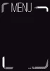Chalkboard menu board 011 - Black rectangle with white "MENU" text at the top. Edges included.