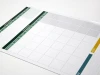 Magnetic whiteboard with custom graphics - Simple grid design with rectangles in various sizes.