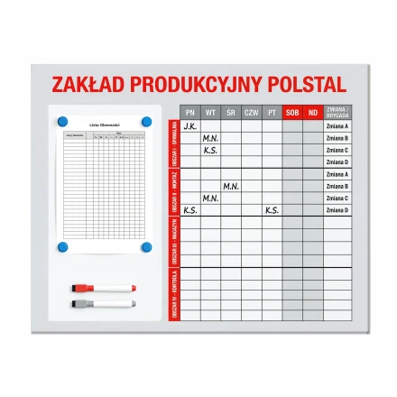 Magnetic dry-erase board with custom graphics made to measure