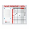 Magnetic dry-erase board with custom design - Graphic pattern. Green background with tables and icons.