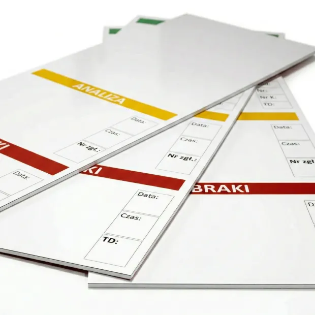 Magnetic whiteboard with custom design - white background featuring colorful text and tables.