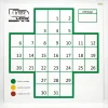 Magnetic dry-erase board with custom graphic - Graphic pattern. Grid with numbered days and colors.