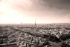 Wall mural of Paris skyline FP 3212 - Graphic design featuring the Eiffel Tower in the center, in shades.