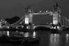 London bridge wallpaper at night FP 3272 - Graphic design. Gothic tower bridge with water reflecting light.