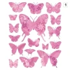 Multicolored butterflies in various shapes, perfect for decorating a child\'s room and adding joy.